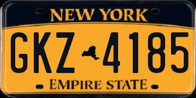 NY license plate GKZ4185