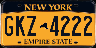 NY license plate GKZ4222