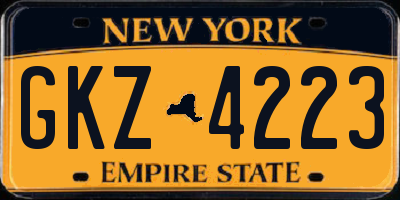 NY license plate GKZ4223