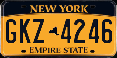 NY license plate GKZ4246