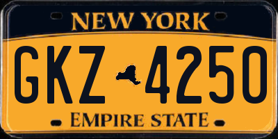 NY license plate GKZ4250