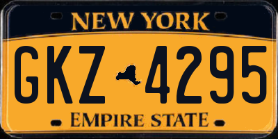 NY license plate GKZ4295