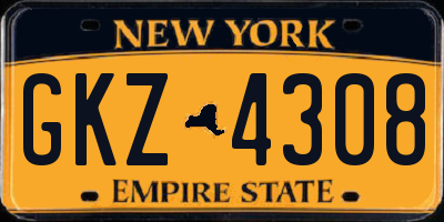 NY license plate GKZ4308