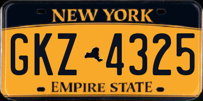 NY license plate GKZ4325