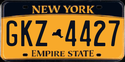 NY license plate GKZ4427