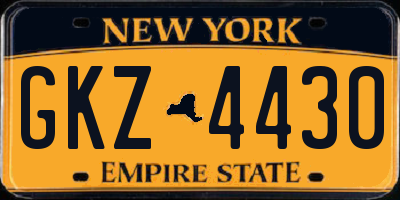 NY license plate GKZ4430