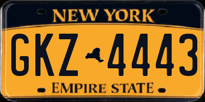 NY license plate GKZ4443