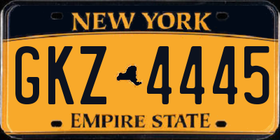 NY license plate GKZ4445