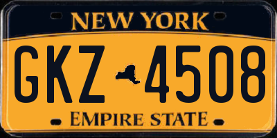 NY license plate GKZ4508