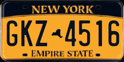 NY license plate GKZ4516