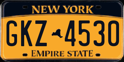 NY license plate GKZ4530