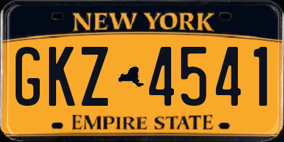 NY license plate GKZ4541