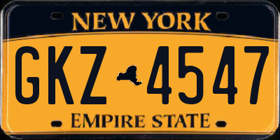 NY license plate GKZ4547