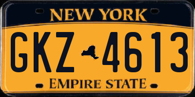 NY license plate GKZ4613