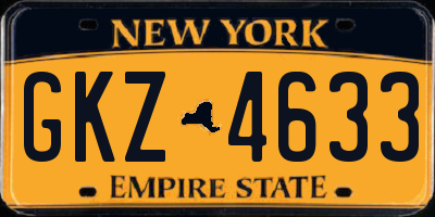 NY license plate GKZ4633