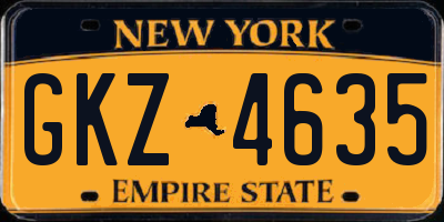 NY license plate GKZ4635