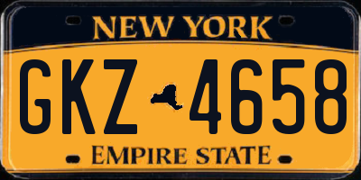 NY license plate GKZ4658