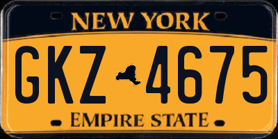 NY license plate GKZ4675
