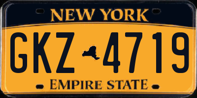 NY license plate GKZ4719
