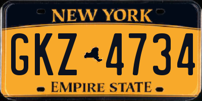 NY license plate GKZ4734