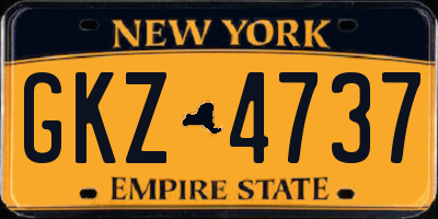 NY license plate GKZ4737