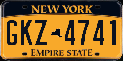 NY license plate GKZ4741