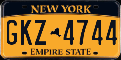 NY license plate GKZ4744