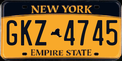 NY license plate GKZ4745