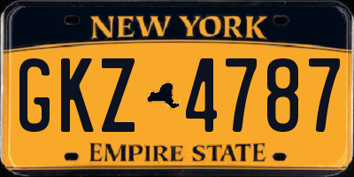 NY license plate GKZ4787