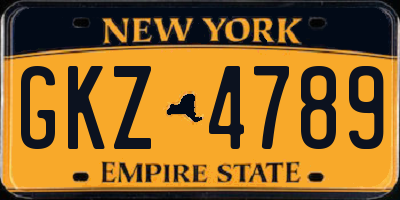 NY license plate GKZ4789