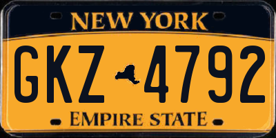 NY license plate GKZ4792