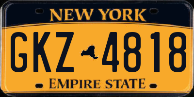 NY license plate GKZ4818