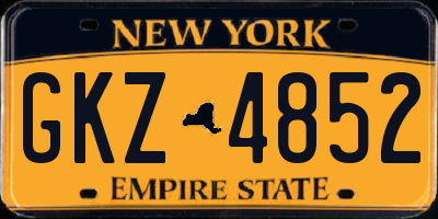 NY license plate GKZ4852