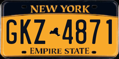 NY license plate GKZ4871