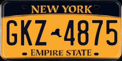 NY license plate GKZ4875