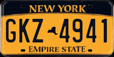 NY license plate GKZ4941
