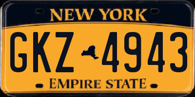NY license plate GKZ4943