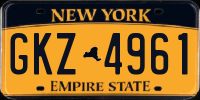 NY license plate GKZ4961