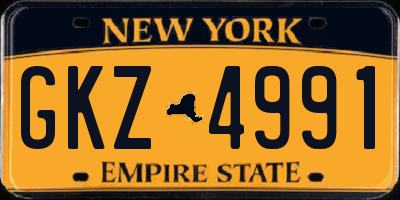 NY license plate GKZ4991