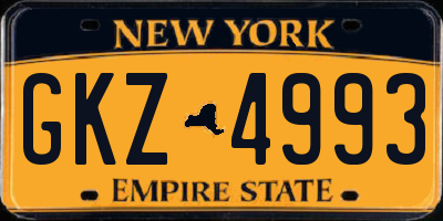 NY license plate GKZ4993
