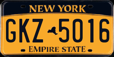 NY license plate GKZ5016