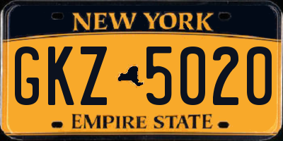 NY license plate GKZ5020