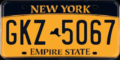 NY license plate GKZ5067