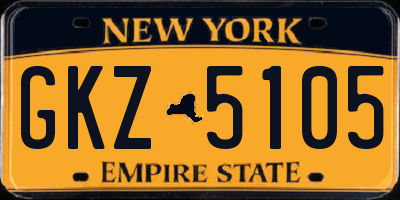 NY license plate GKZ5105