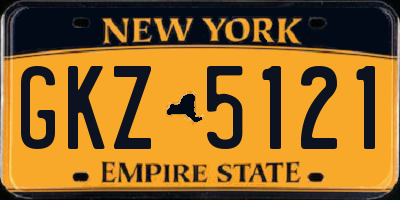 NY license plate GKZ5121