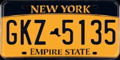 NY license plate GKZ5135