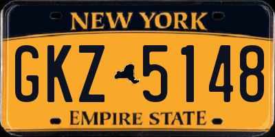 NY license plate GKZ5148