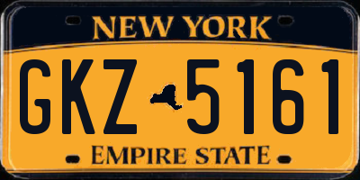 NY license plate GKZ5161