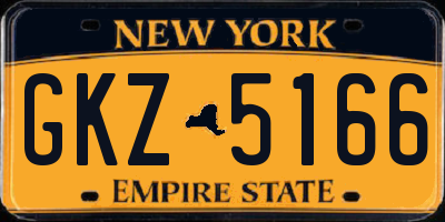 NY license plate GKZ5166