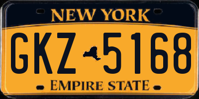NY license plate GKZ5168